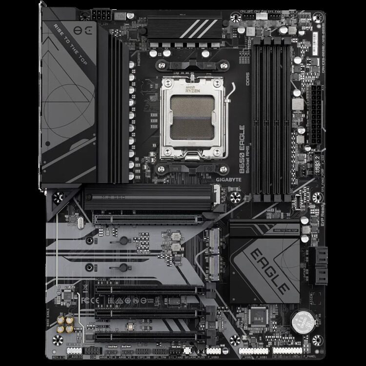 Материнская плата Gigabyte B650 EAGLE [AM5, AMD B650, 4xDDR 5, 3xM.2, 4xPCI-E x16, Standard-ATX]