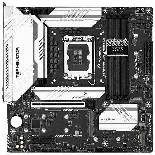 Материнская плата Maxsun Terminator Z790M D5 [LGA 1700, Intel Z790, 4xDDR 5, 5xM.2, 1xPCI-E x16, Micro-ATX]