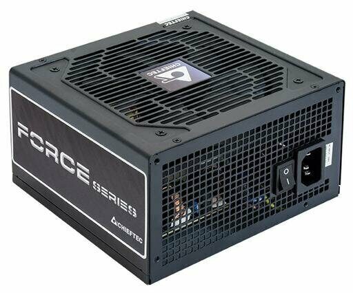 Блок питания Chieftec Force 550W (CPS-550S), [550 Вт, 80 PLUS Bronze, 4x SATA, 2x 6+2 pin PCIe, 1x 4+4 pin CPU, EPS12V]