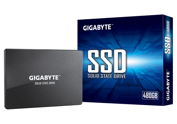 Твердотельный накопитель GIGABYTE SSD 480GB (GP-GSTFS31480GNTD) [480 ГБ, 2.5" SATA III, чтение: 550 МБ/с, запись: 480 МБ/с, 3D V-NAND]