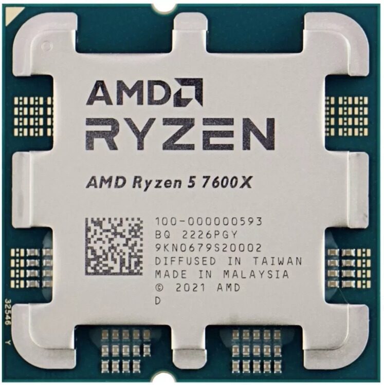 Процессор AMD Ryzen 5 7600X OEM, 100-000000593 [AM5, 6 x 4.7 ГГц, TDP 105 Вт, OEM]