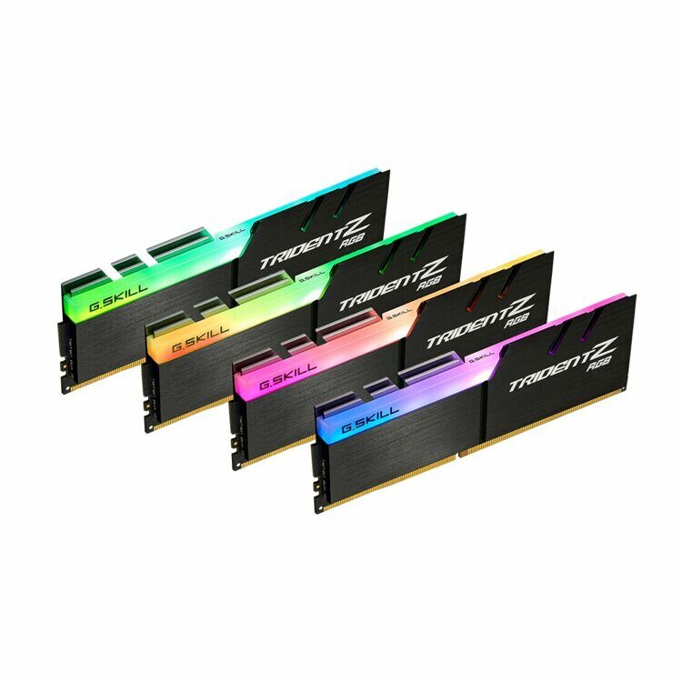 Комплект модулей памяти G.SKILL TridentZ RGB F4-3600C18Q-64GTZR [64 ГБ DDR 4, 3600 МГц, 1.35 В, подсветка, KIT]