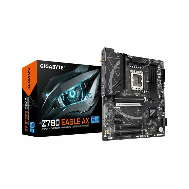 Материнская плата Gigabyte Z790 EAGLE AX [LGA 1700, Intel Z790, 4xDDR 5, 3xM.2, 3xPCI-E x16, Standard-ATX]